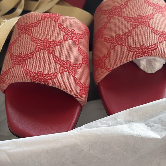 RED MCM Women's Slides - Picture 2 of 2
